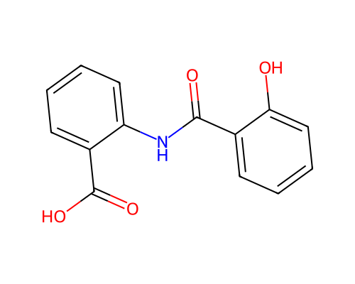 2-[(2-Hydroxybenzoyl) amino] Benzoic Acid (HBAB) structure